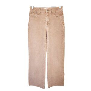 Hollister Womens Wide Leg Baggy Pants Corduroy Size 5 R Ultra High Rise